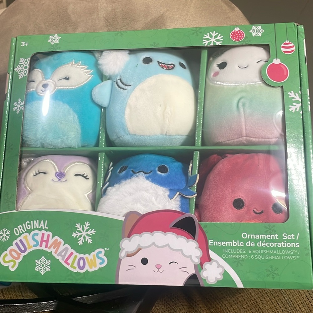 Original Squishmallows Christmas Ornament 6 Piece Set